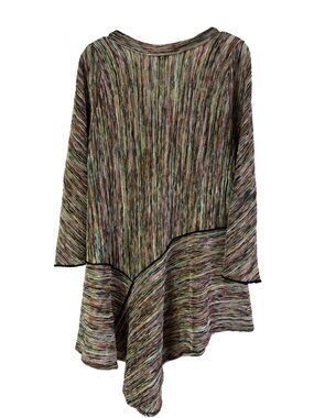 Vintage 90s Lee Andersen Tunic Shirt Top Rainbow Slinky Flowy